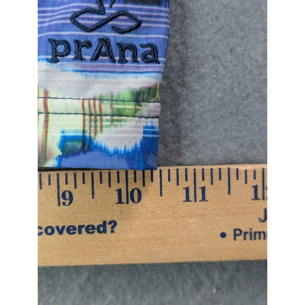 prAna Mens High Seas Board Shorts Size 34‎ Blue Abstract Geometric Swim Trunks